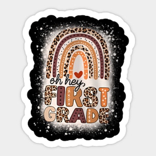 Hey First Grade  Bleached 1st Day Of School Girls Sticker